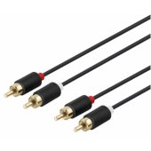 RCA stereo garso kabelis (R00170004), juodas
