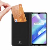 Skin Pro dėklas Realme C33, atverčiamas, su kortelių dėklu ir stovu, juodas
