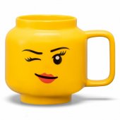 LEGO keraminis puodelis Winking Girl, didelis (geltonas)