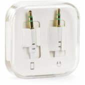 AUX Slim 1m Baltas