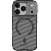 CamShield Pro magnetinis kietas dėklas iPhone 17 Pro Max, skaidrus juodas