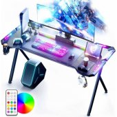 RGB žaidimų stalas (120x60X75cm) + nuotolinio valdymo pultas