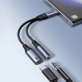 Adapter SY-C02 USB-C to USB-C 3.5mm black