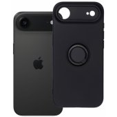 Silicone Ring Case with Stand iPhone 17 Air Black