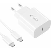 NC20W PD 20W USB-C + USB-C cable 1m White