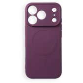 Silikoninis Mag Case iPhone 17 Pro/ 18 Pro, bordo
