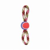 Zolux Dog toy made of rope with tennis ball, figure eight 36 cm