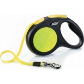 Flexi automatinis pavadėlis FLEXI NEON REFLECT juosta L 5m