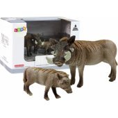 2 figūrėlių rinkinys: Afrikinis karpotasis šernas su jaunikliu, Animals of the World Seri