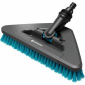 GARDENA Cleansystem handle brush hard flex, washing brush (grey/ turquo
