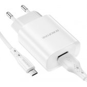 BN1 USB 2,1A + cable micro USB White
