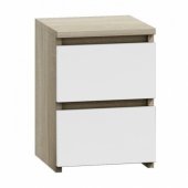 Topeshop Szafka komoda stolik nocny 2 szuflady m2 mix sonoma