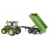 John Deere 5115 M su savivarčia priekaba