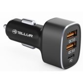 FCC9 56W 9A 2XQC 3.0 + PD20W Black