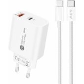 A6MaxL 20W USB-A/ C + Cable USB-A/ C/ 1m White