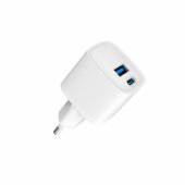 ETC07 Premium 35 W USB-A/ C baltas