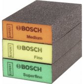 Bosch EXPERT S471 standard sanding block set, 3 pieces, sanding sponge