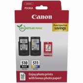 PG-510/ CL-511 Color + Photo Paper Value Pack