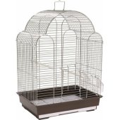 Panama Pet paukščių narvas, 42x30x57 cm, sidabrinės ir rudos spalvos