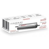 Vandeniui atsparus LED maitinimo šaltinis 24 V, 8,33 A, 200 W, IP67