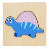 Wooden Puzzle Colored Puzzle 11 x 11cm Mix
