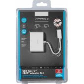 USB-C - HDMI „3in1“ Baltas (34293)