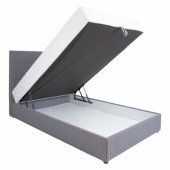 Continental bed LEIKO 120x200cm, grey