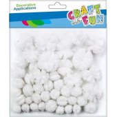 Craft with Fun CF OZDOBA DEK POMPON TKAN 43SZT BIEL PBH 12/ 144