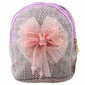 Vaikiška kuprinė, pintas kaspinas, zuikutis, violetinė, 21 cm, 2 l