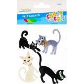 Craft with Fun OZDOBA DEK FILC KOTKI SPRZYL 4SZT CF PBH 12/ 144