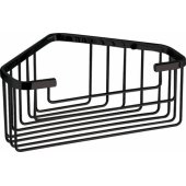 Corner Shower Basket Wire Black 17.5x8.3x17.5cm