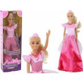 Vaikiška lėlė Anlily Princess, ilgais šviesiais plaukais, tiara ir rožine suknele