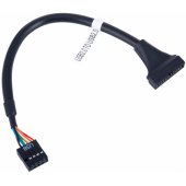 AK-CA-28 USB 19 kontaktų (M) į USB 9 kontaktų (F) 20 cm