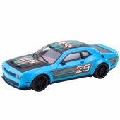Rear-wheel drive sports racing car blue