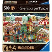 Ravensburger medinė dėlionė – Kalėdų turgus, 500 detalių