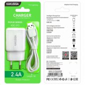 KSC-373 Mains Charger (2 x USB) to Lightning 2.4A 1m White