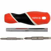Yato Screwdriver with interchangeable double-sided bits (YT-25971)