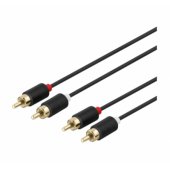 Garso laidas RCA 2m Juodas