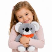 Sunkus pliušinis koala meškiukas, terapinis talismanas, 1,3 KG, pilkas, 35 cm