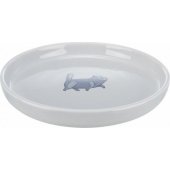 Trixie dubenėlis katei, pilkas, keraminis, 0.6l/ 13cm, žemas ir platus