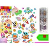 LeanToys deimantinio siuvinėjimo lipdukų rinkinys, kosmoso astronautas, mozaika