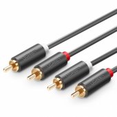 10518 2RCA (Cinch) to 2RCA (Cinch) 2m Black