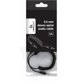 3,5 mm–3,5 mm stereofoninis spiralinis garso kabelis 1,8 m