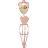 Zolux EHOP hay feeder, carrot, pink color.