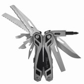 Multitool AZYMUT Trohon – 12 įrankių + 8 antgaliai + dėklas (H-P2010121)