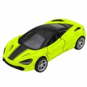 Žalias metalinis sportinis automobilis, inercinė pavara, šviesos ir garsai, 1:32