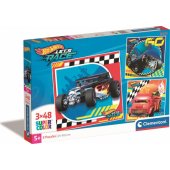Clementoni Hot Wheels dėlionė, 3 × 48 vnt.