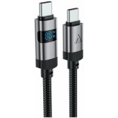 C15-03 USB-C to USB-C 60W with LED display 1.2m Black