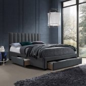 GRACE 160x200cm with mattress HARMONY DUO Dark Grey