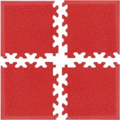 Kampinės detalės dėlionės kilimėliui Simple Red, 4 vnt.